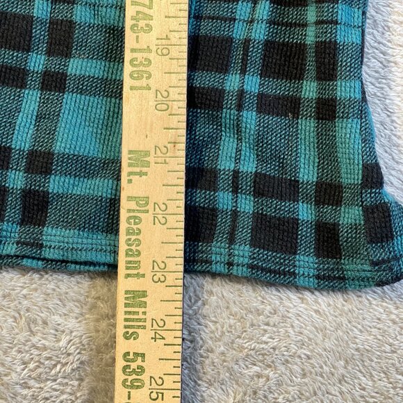 Victoria's Secret Cotton Long Sleeve Top & Lounge Pants Plaid PJ Set Green XL - Picture 2 of 8
